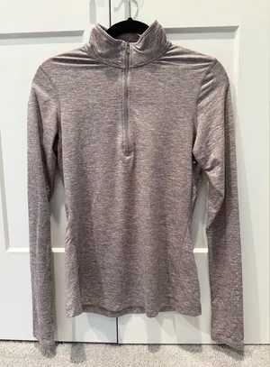 XS light purple Nike quarter-zip dri-fit running thumbnail 1