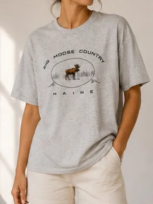 Delta Light Gray Moose Graphic Tee large thumbnail 1