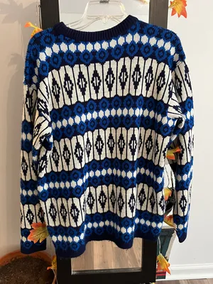 Vintage Retro Sweater! Blue Size M thumbnail 3