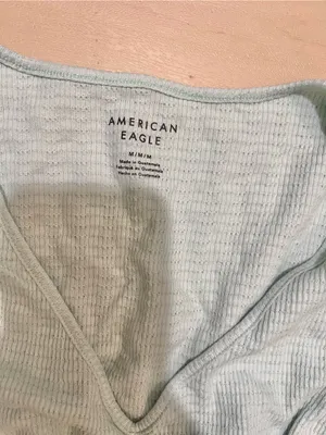 American Eagle Women Medium Cute Cottagecore Boho Retro Y2K Lettuce Trim Top thumbnail 6