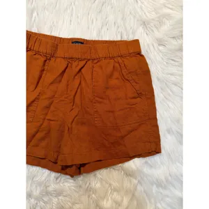 J. Crew Factory Womens Size Small Linen-Blend Pull-On Short Rust Brown High Rise thumbnail 4