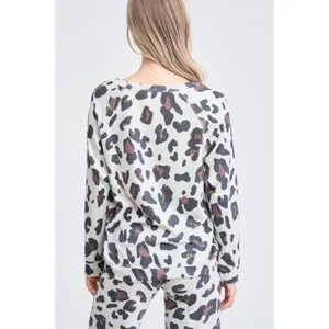Phil Love Leopard Print Pullover Sweatshirt Grey Black Size Large NWT thumbnail 5