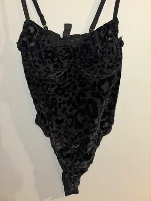 Black Leopard Bodysuit thumbnail 1