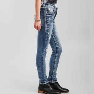 Rock Revival Beet Red Mid-Rise Skinny Stretch Jean thumbnail 16