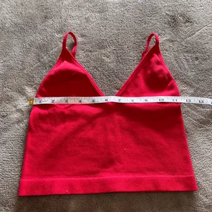Cherry Red Ribbed Crop Tank Top Stretch Women’s Athletic Casual Sz S EUC thumbnail 5