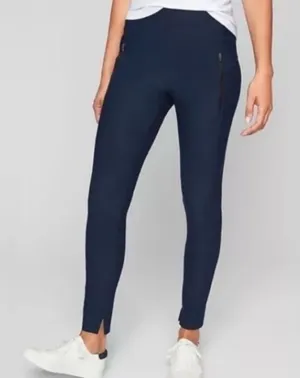 Athleta Stella Tight Leggings Navy Blue Zip Pockets Sz Small Ankle Stretch Pant thumbnail 1