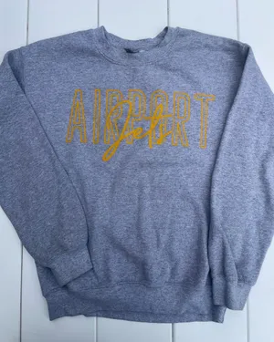 Gildan Travel Crewneck Sweatshirt, Airport Jets, Size S thumbnail 1