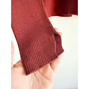 Madewell | NWT Double Layered Crewneck in Merino-Silk Blend Deep Rust | Sz M thumbnail 4
