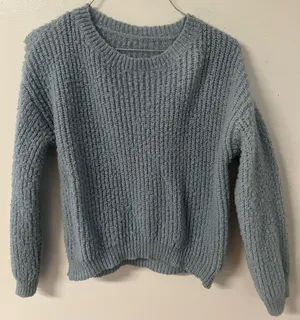 Dusty Blue Shein Sweater thumbnail 1