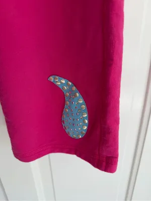 Vintage Y2K Victoria's Secret Paisley‎ Embellished Cotton Leggings XS thumbnail 6