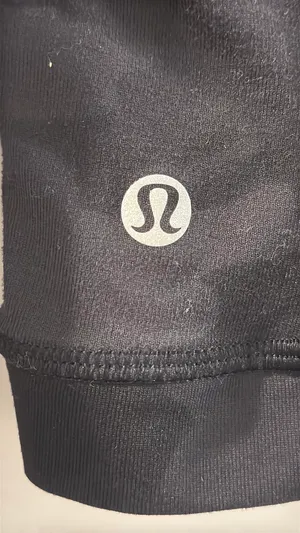 Lululemon Camo Cropped Half-Zip Rulu Running Black thumbnail 6