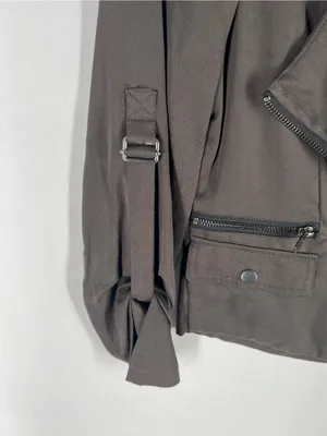 H&M Divided NWT Draped Moto‎ Zip Jacket Size thumbnail 4