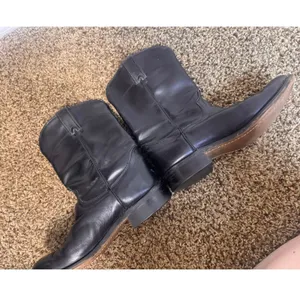 Laredo Black Leather Western Roper Boots Womens 8 Mens 6.5 7902 Made in USA thumbnail 3