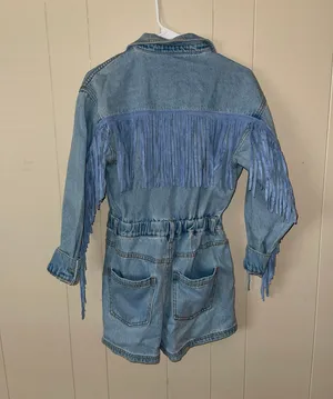 These Three Boutique Denim Romper thumbnail 5