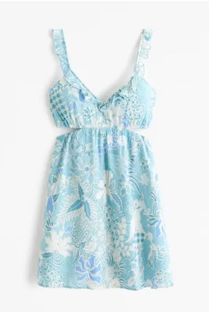 Abercrombie Ruffle Cutout Mini Dress thumbnail 1