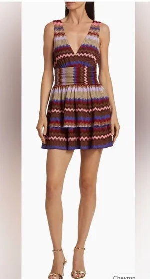 Ramy Brook Laura Zig Zag Tiered Minidress thumbnail 5