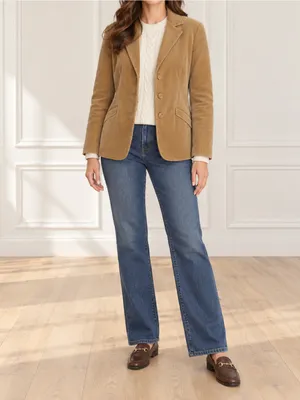 Vintage L.L.Bean Corduroy Blazer Jacket Women’s Sz 18 Camel Tan Preppy 80s thumbnail 10