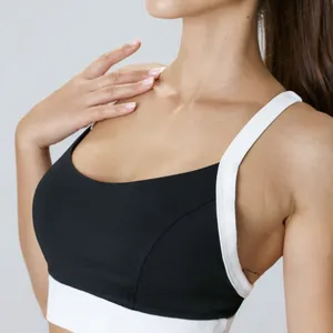 Berlook Black Contrast U Neck Sports Bra - High Support 48 thumbnail 4