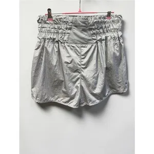 Free People Movement Silver Metallic Athletic Shorts Size L thumbnail 2