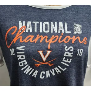Fanatics Virginia Cavaliers‎ National Champions 2019 NCAA Women's T-Shirt Gray XL thumbnail 2