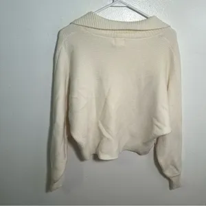 Dreamers by Debut Women's Size Medium/Large Collared Dolman Sleeve Sweater Cream thumbnail 6