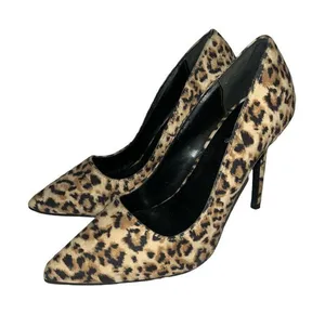 Qupid Leopard Print Pointed Toe Stiletto Pumps Womens Size 6.5 Faux Suede Heels‎ thumbnail 1
