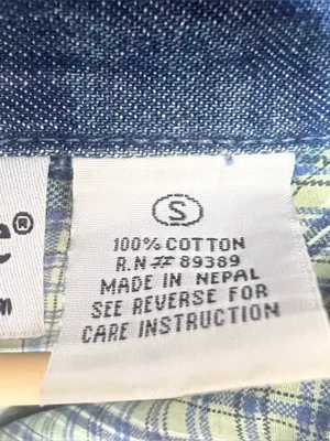 NorthStyle Plaid Lined Zip Front Denim Jacket with Detachable Hood Size Small thumbnail 10