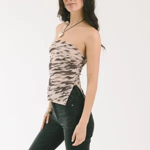 Grey Bandit Tiger Print Strapless Top thumbnail 10