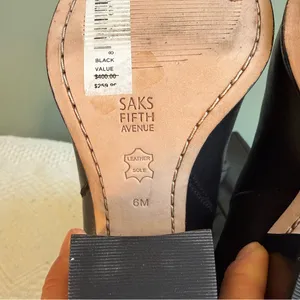 Saks 5th Avenue Sammie Black Leather Knee High Boots Sz 6 New and Unworn thumbnail 14