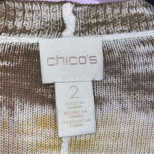 Chico's Cardigan Womens Size L Open Front Knit Kimono Boho Tie Dye Beachy thumbnail 3