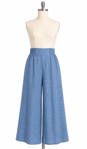 SHEIN blue palazzo pants thumbnail 1