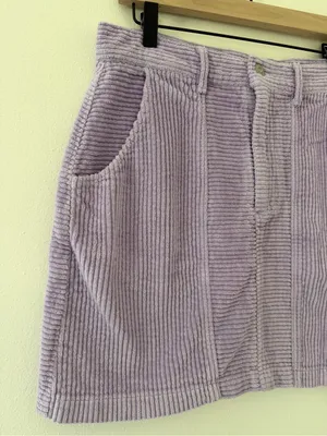 BDG Urban Outfitters Y2K TumblrGirl Retro Purple Cotton Ribbed Mini Skirt Large thumbnail 3