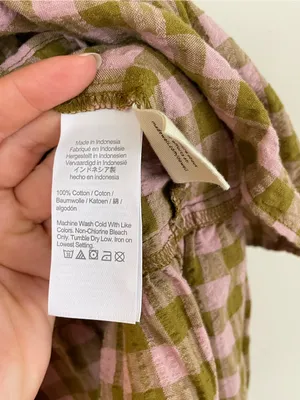 Madewell‎ Gingham Crinkle Ruffle Mini Skirt Size Large Boho Cottagecore thumbnail 5