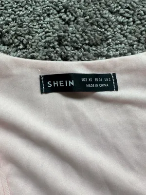 SHEIN Light Pink Wrap-Front Ruched Mini Dress thumbnail 4