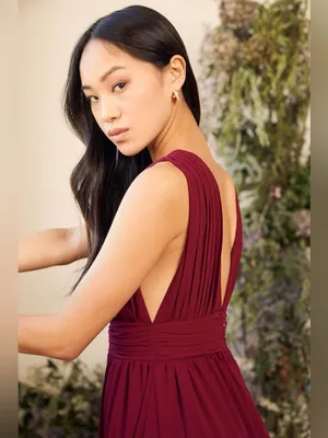 Lulus Heavenly Hues Burgundy Maxi Dress Size Small thumbnail 3