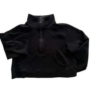 Lululemon Scuba Oversized Funnel Neck Sweatshirt Black Size M/L Cotton Fleece thumbnail 2