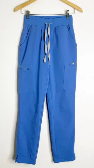 FIGS Yola High-Rise Slim Scrub Pants XXS Petite Blue thumbnail 1