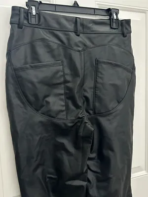 Halara Size L Women's Black Faux Leather Flared Pants NWOT thumbnail 9