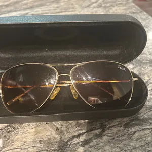 Coach Gold Frame Sunglasses with Brown Lenses lens has scratches price reflected thumbnail 9