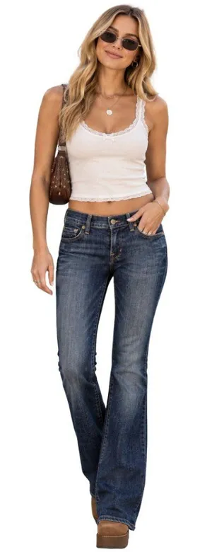 Citizens of Humanity Collete Bootcut Low Rise Denim Jeans Women's 26 Dark Madrid thumbnail 1
