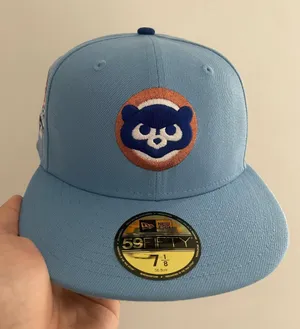 New Era Burdeens blue brims fnf 0.5 blastoise Pokémon Chicago cubs size 7 1/8 brand new thumbnail 1