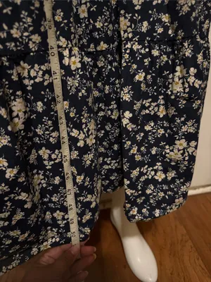 entro Navy Blue Floral Puff-Sleeve Maxi Dress thumbnail 6