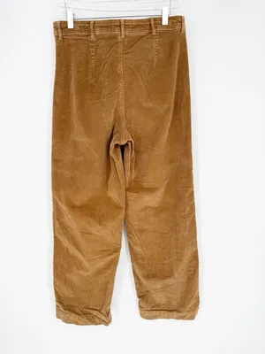 Everlane Corduroy Straight Leg Pants Women's 8 Tan Quiet Luxury thumbnail 3