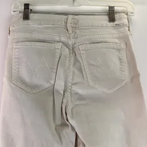 Mother Denim The Looker Ankle Fray So Far Gone White & Pink Jeans Size 25 thumbnail 5