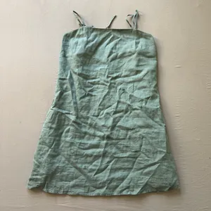 Quince Linen Spaghetti Strap Mini Dress thumbnail 4