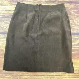 Vintage Ilyza New York Brown Pencil Skirt Size 6 Casual Office Suede Like 90s thumbnail 2