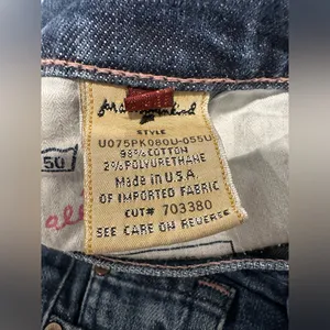 VTG Y2K 7 For All Mankind Sz: 28 Flare Jeans Indigo Low Rise Stretch USA. thumbnail 6