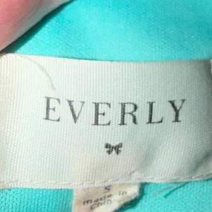 Everly Aqua Blue Floral Halter Trapeze Mini Dress Small Purple Pink Flower Print thumbnail 3