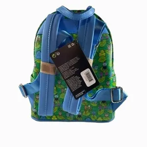 Loungefly Disney Pixar A Bug's Life Mini Backpack PT Flea Charm NWT Green thumbnail 2