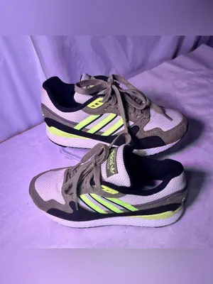 adidas women Ultra Tech Sneakers — White, Olive & Neon Yellow thumbnail 3
